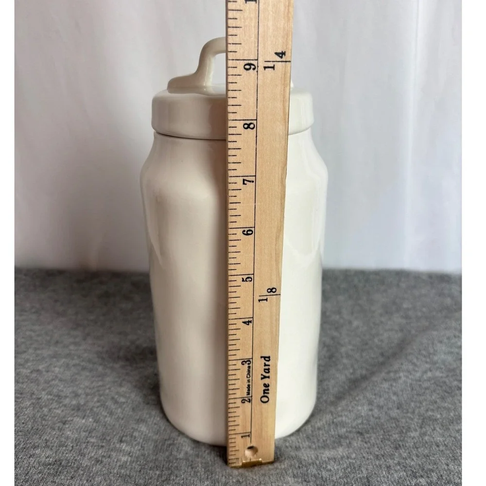 Rae Dunn SHARE Ceramic Canister w/Lid Ivory Artisan Collection by Magenta